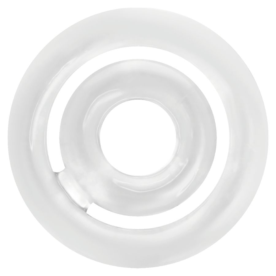 Un C-ring trasparente in materiale TPR flessibile.