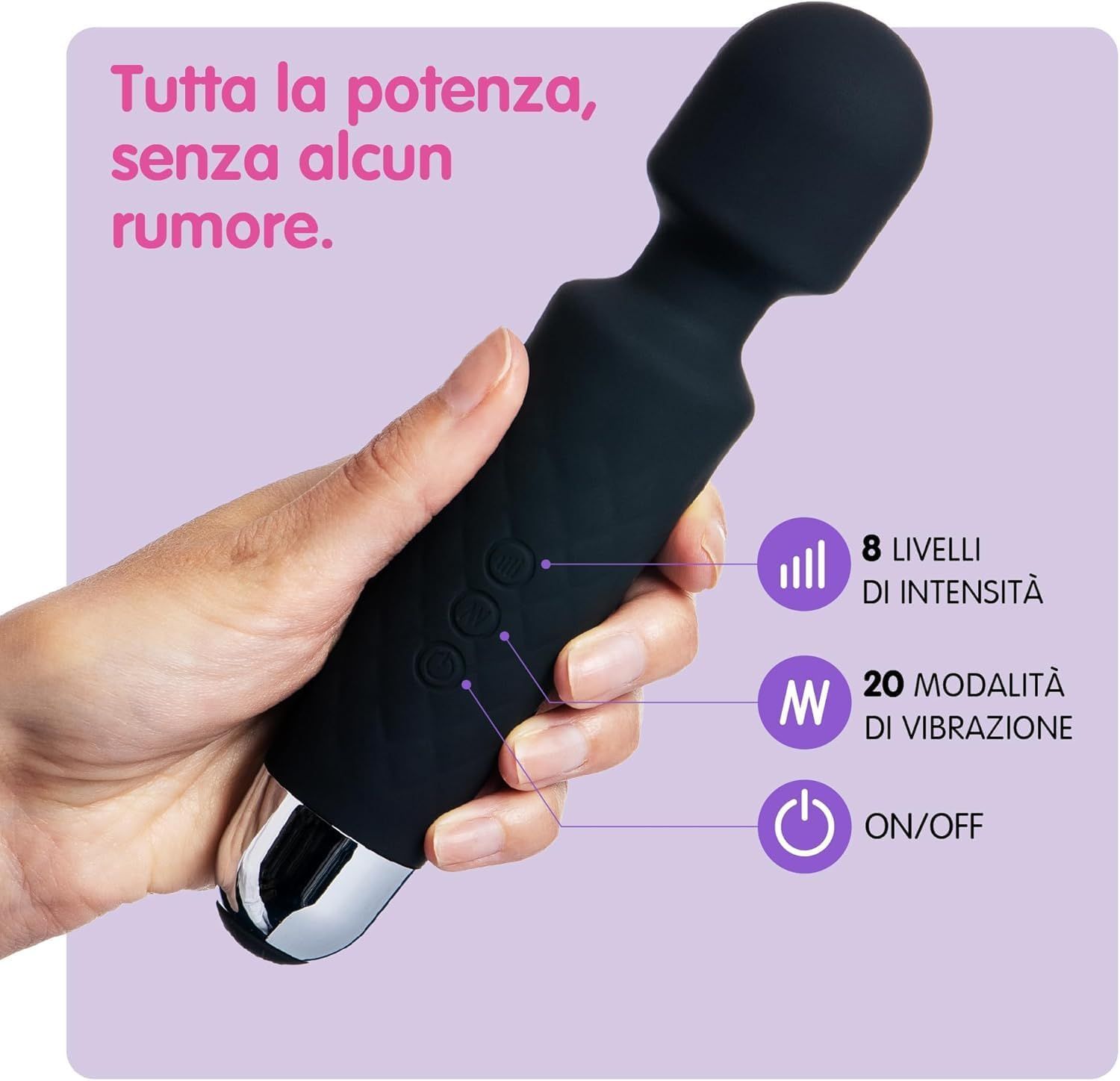Oliver James Vibratore per donne – Silenzioso e potente, colore nero