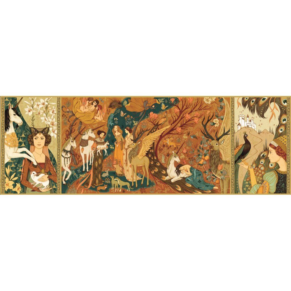 djeco Puzzle panoramico Giardino Unicorno 500 pezzi