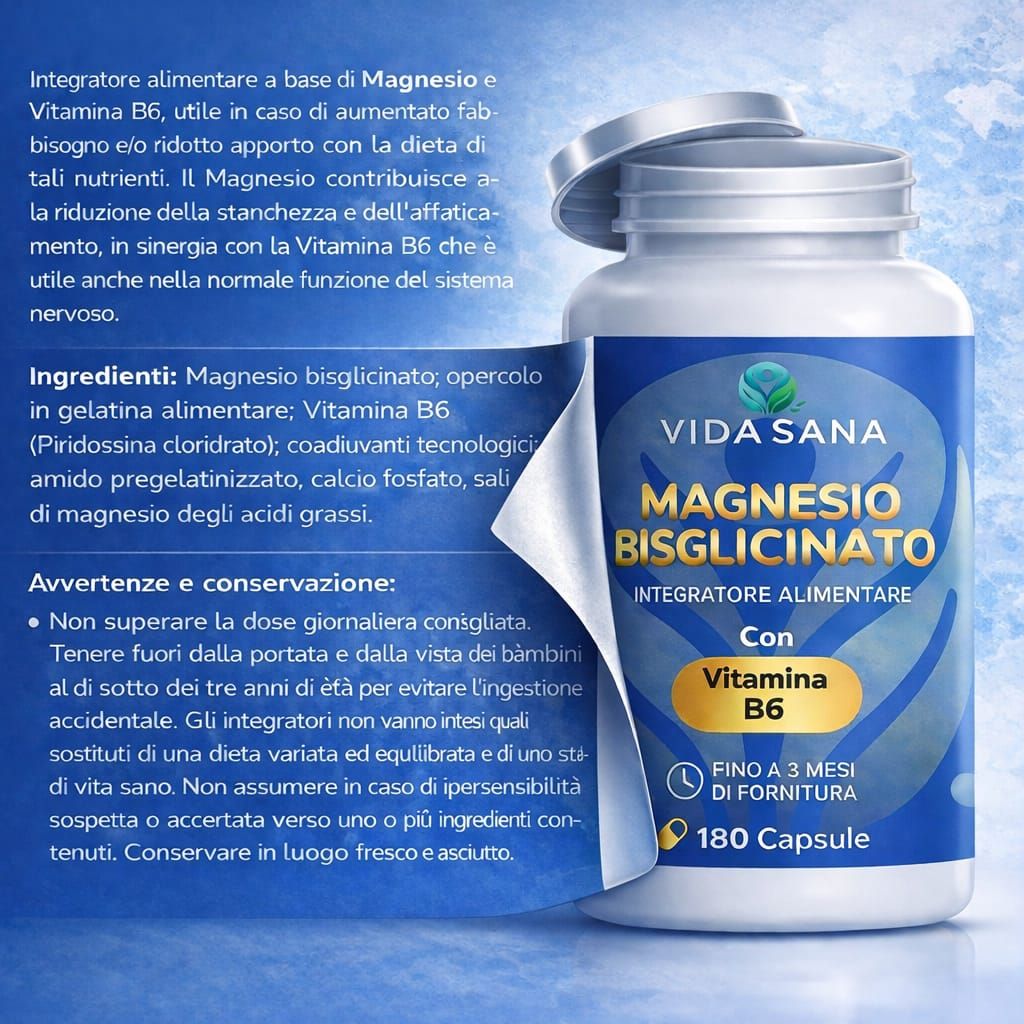 VIDASANA Magnesio Bisglicinato in Capsule con Vitamina B6
