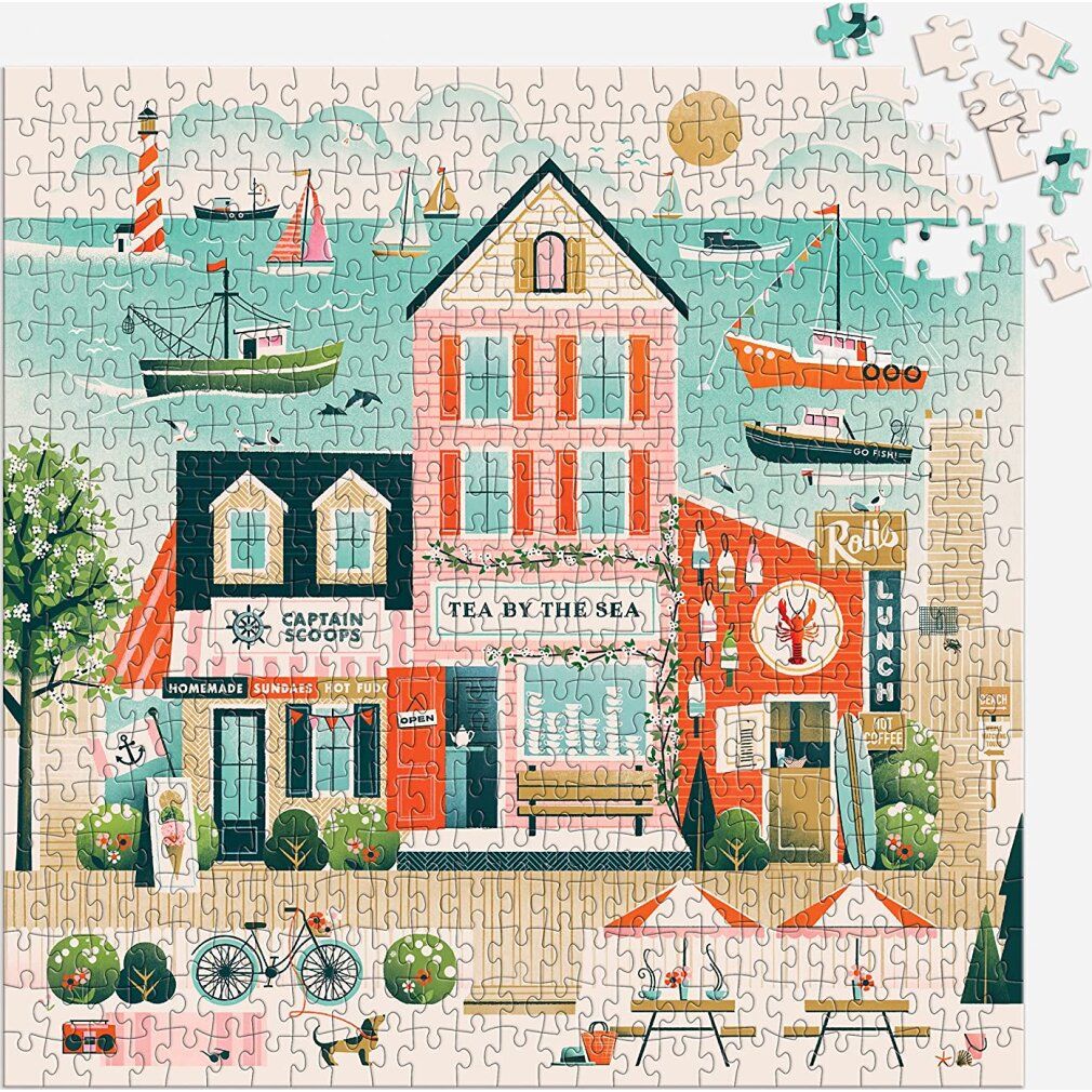 galison Puzzle quadrato sul mare 500 pezzi