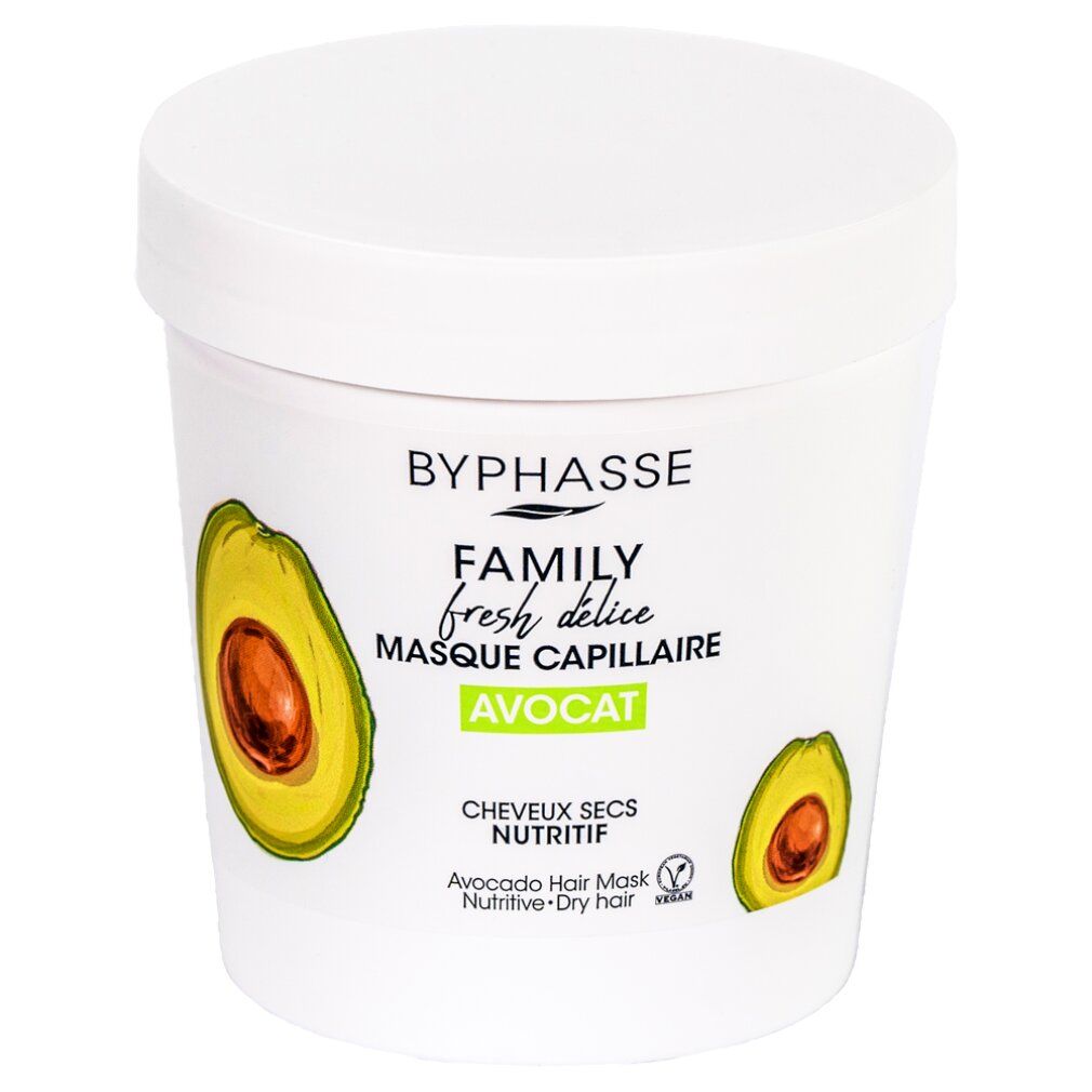 Maschera capelli Byphasse Family Fresh Avocado. Per capelli secchi.