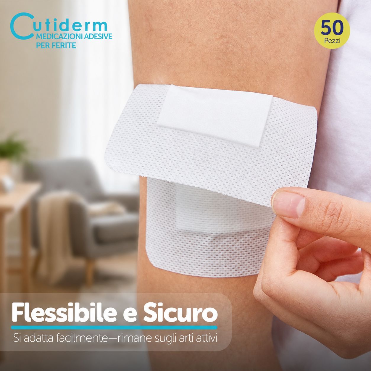 Compresse autoadesive per ferite 10 x 15 cm Cutiderm