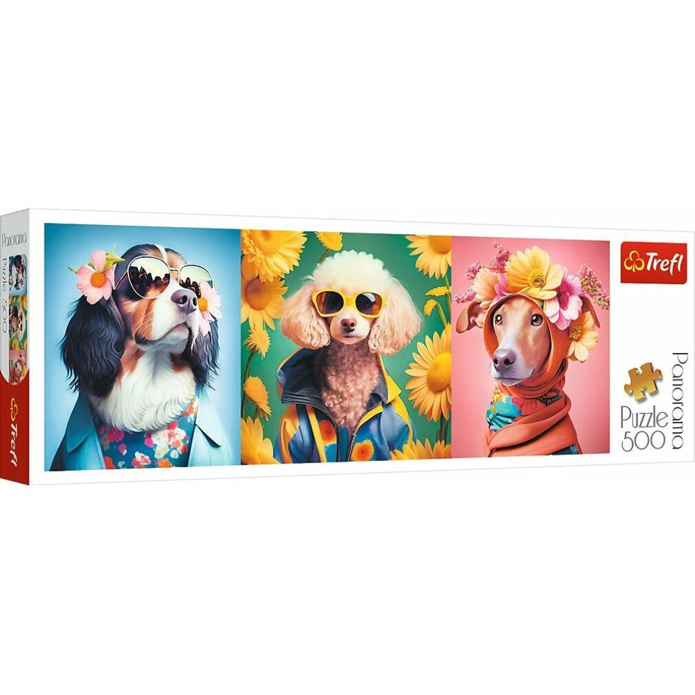 Puzzle panoramico trefl Settimana della moda canina 500 pezzi