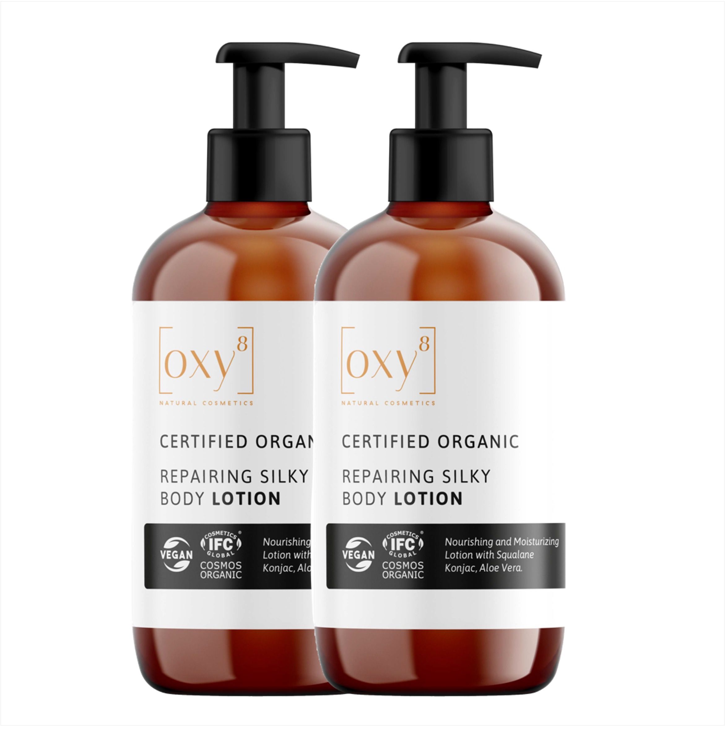 oxy8 Cosmetici naturali REPAIRING SILKY BODY LOTION – Set risparmio - 2 pezzi