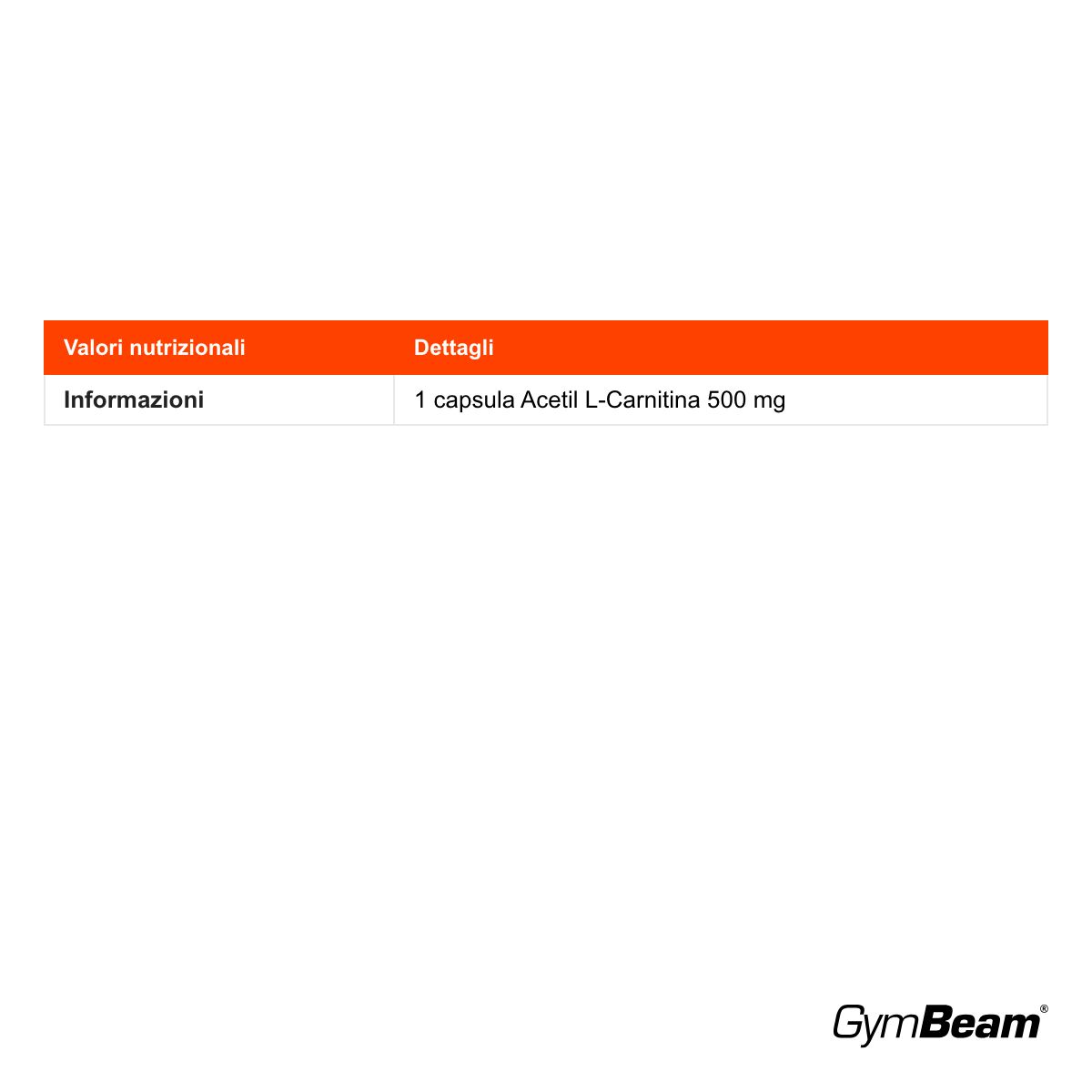 GymBeam Acetil L-Carnitina L-carnitina capsule