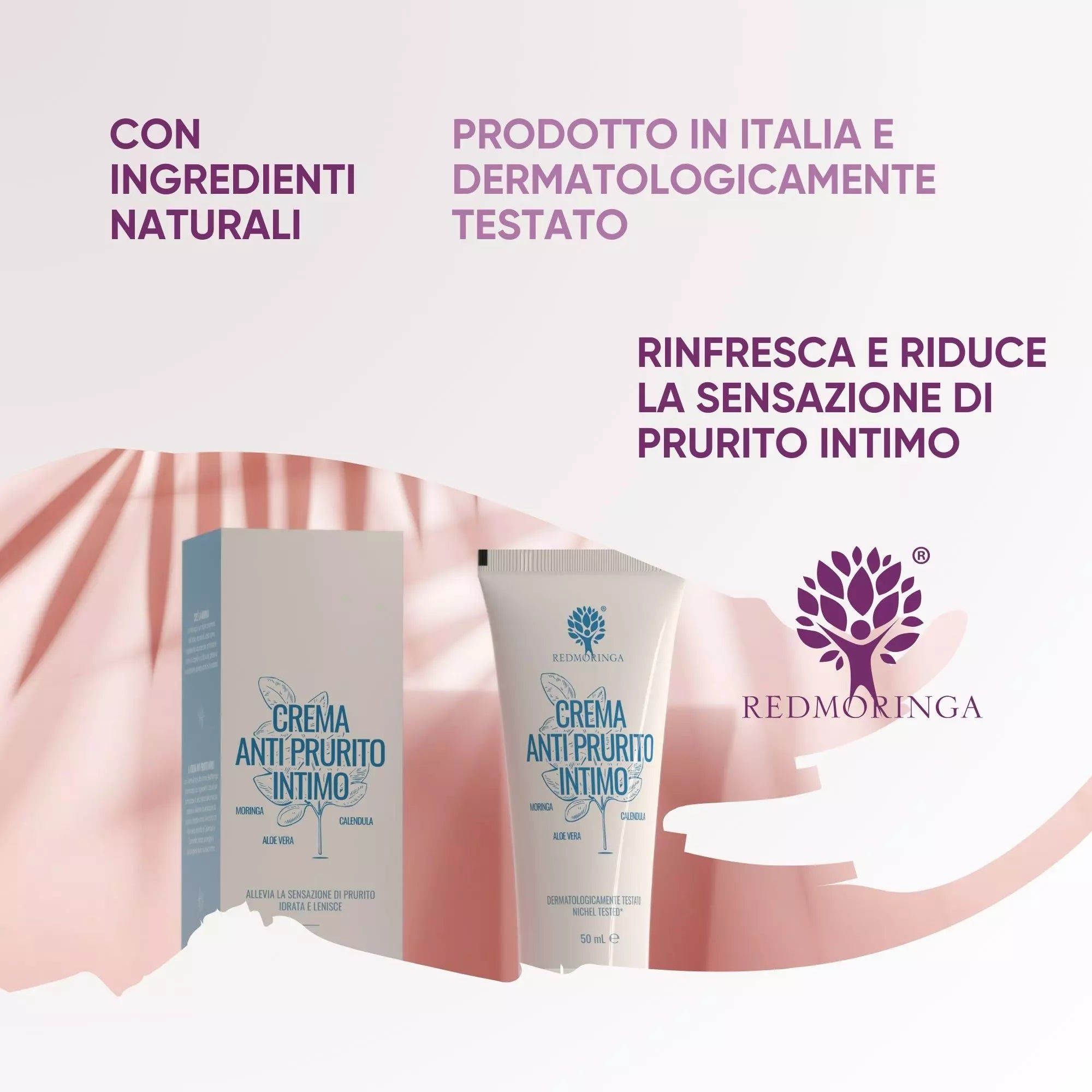 RedMoringa Crema Intima Lenitiva alla Moringa – Idratante e Protettiva