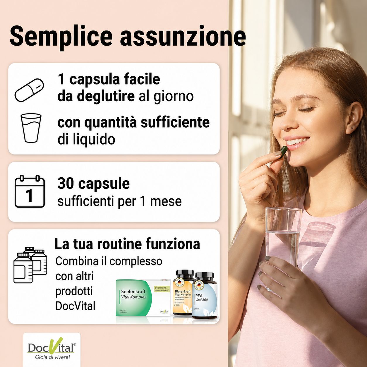 DocVital Capsule Complesso Vitalità del Cervello Capsule