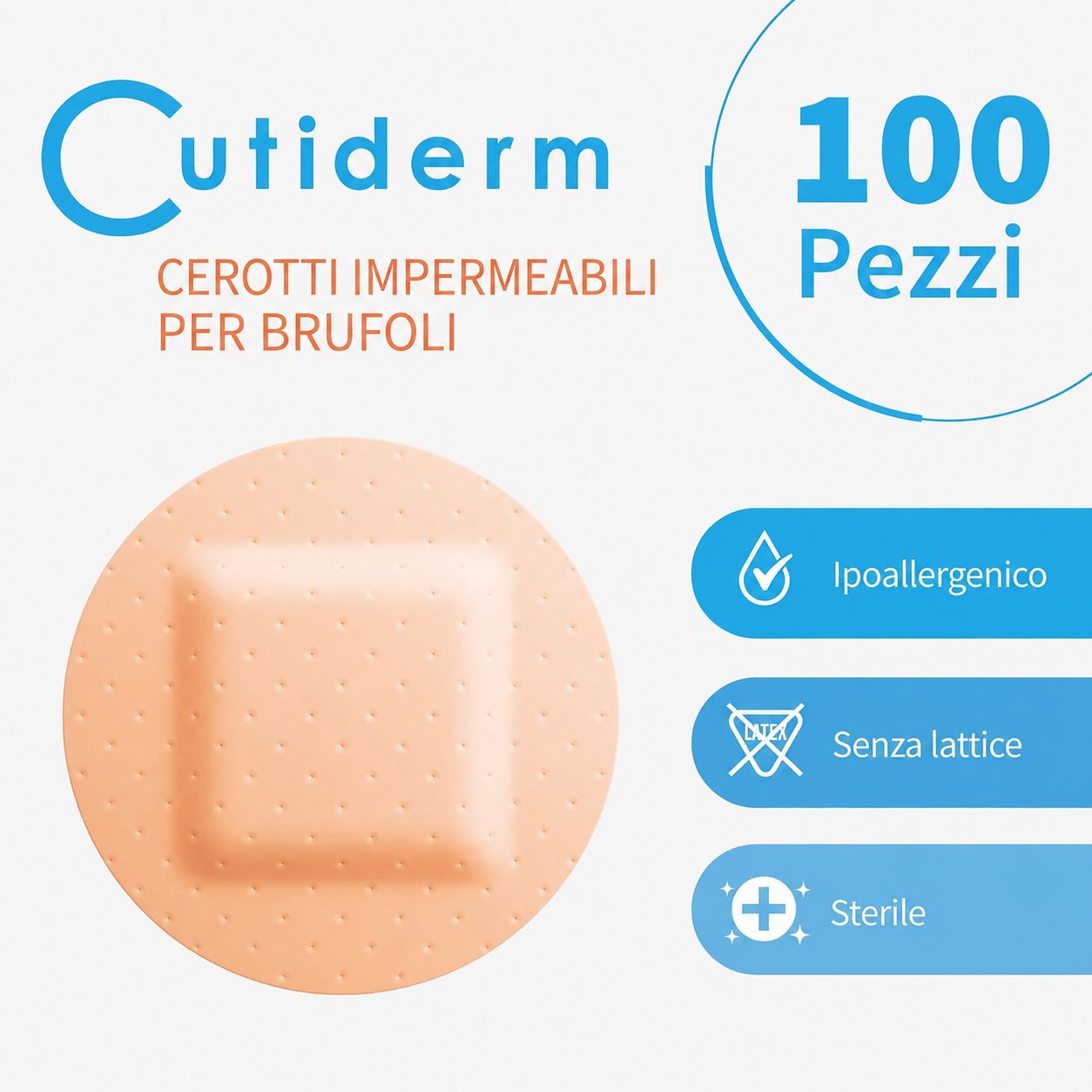 Cerotti rotondi piccoli 22 x 22 mm Cutiderm