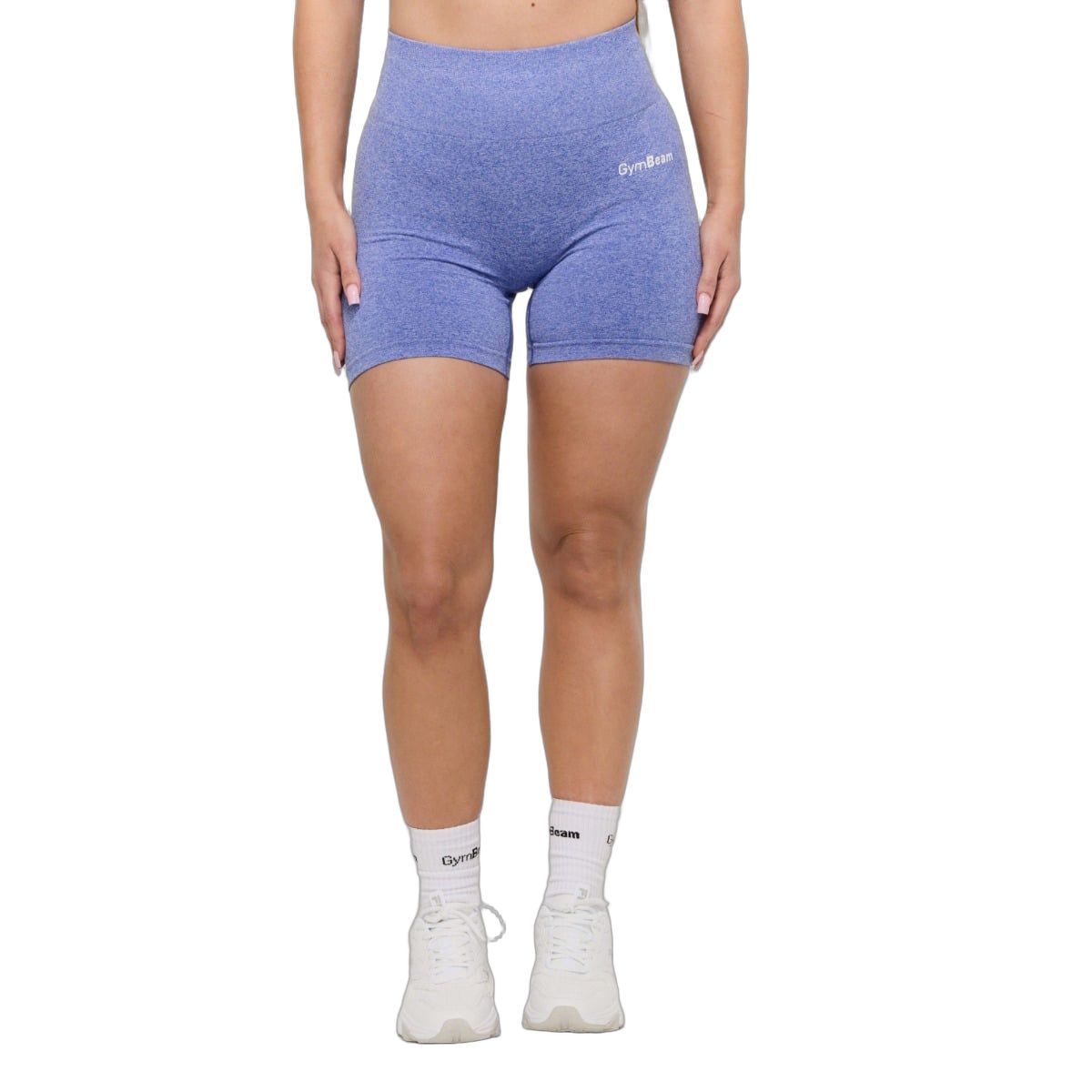 GymBeam Pantaloncini donna FLO cobalto slim con vita elastica