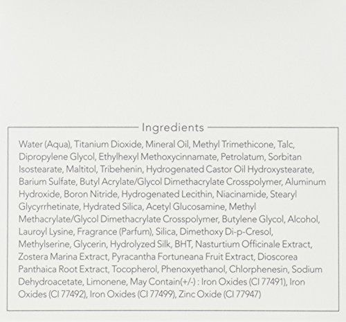 Testo con gli ingredienti del prodotto. Contiene nomi chimici e nomi di ingredienti.