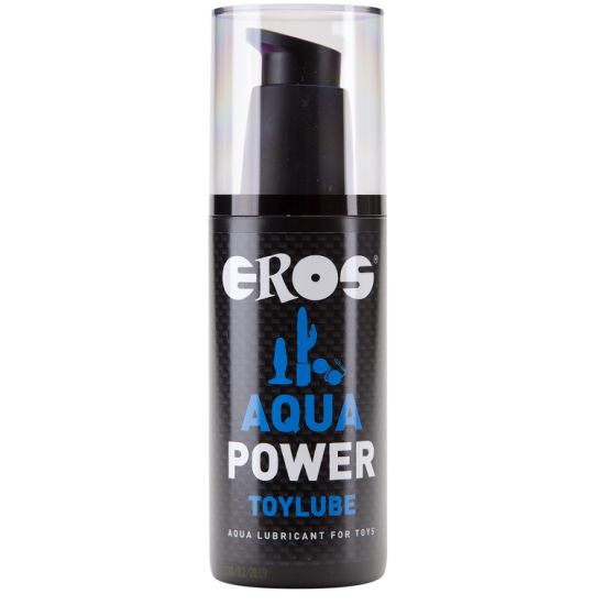 Eros Aqua Power Toylube: Lubrificante a base d'acqua per giocattoli in un flacone con pompa.