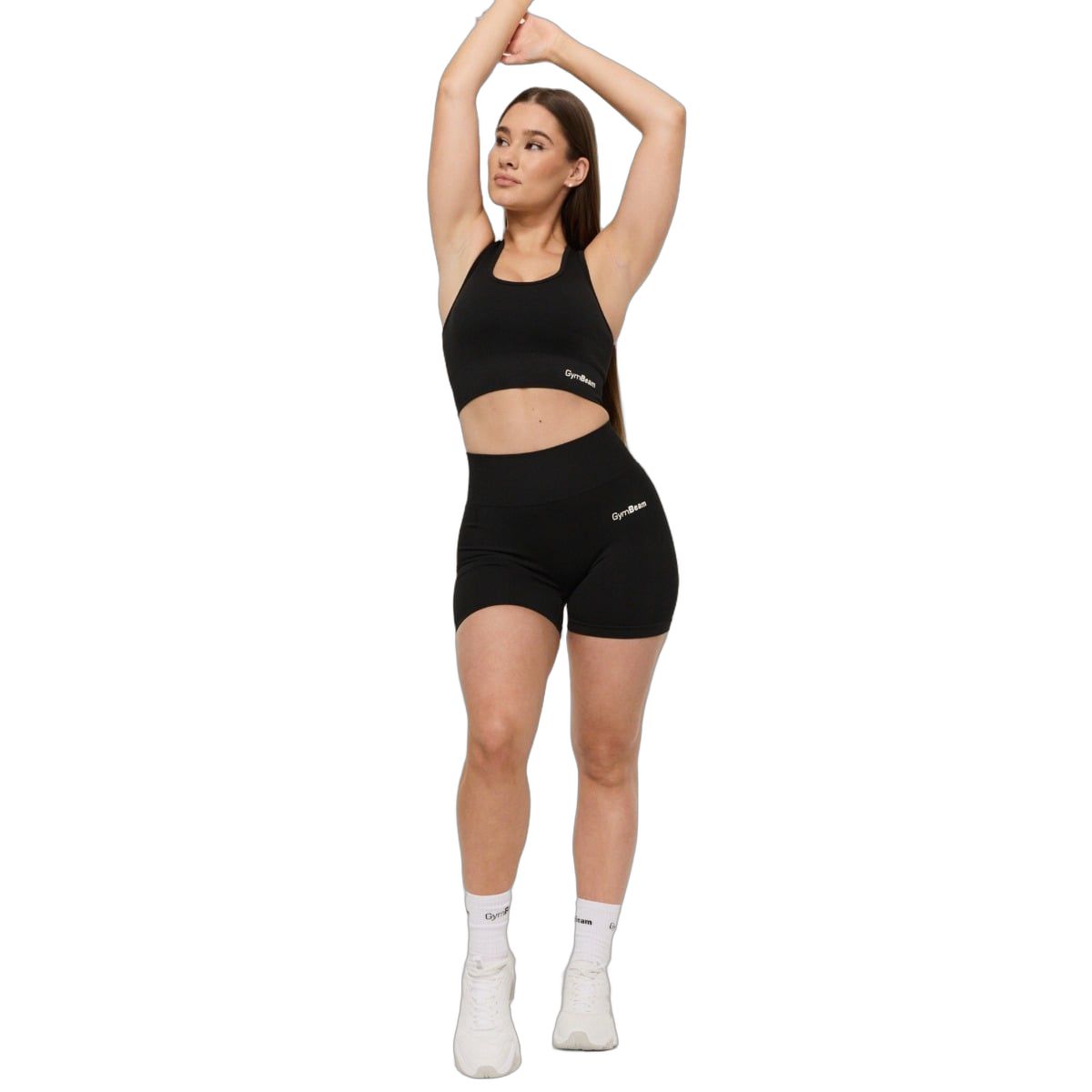 GymBeam Reggiseno sportivo donna FLO Graphite con spalline larghe senza chiusura