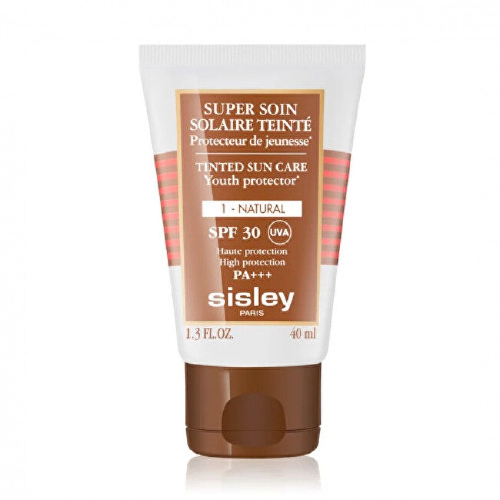 Crema solare colorata Sisley SPF 30, tonalità Naturale, 40 ml, tubo.