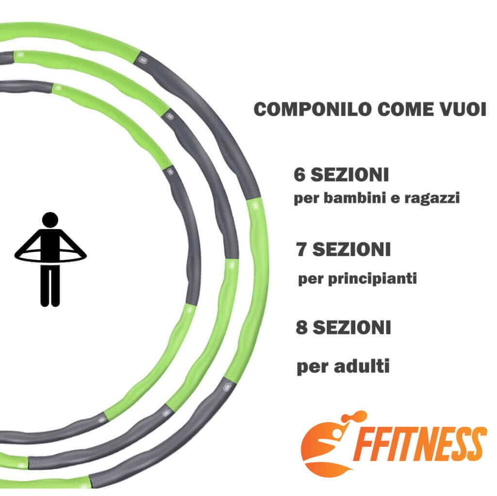 FFitness Hula Hoop Massaggiante - Cerchio Ginnico Fitness FF