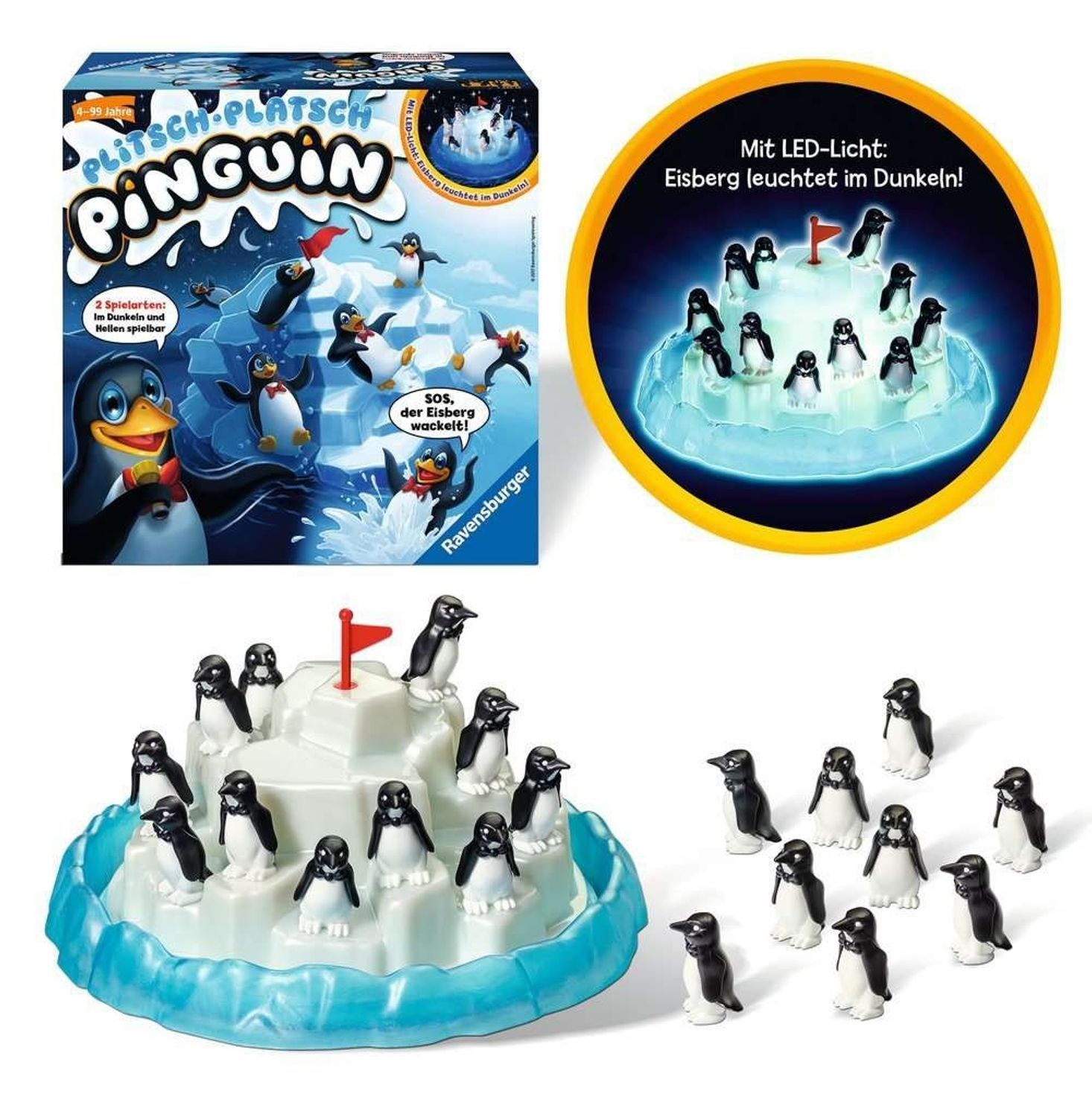 Ravensburger splash-splash penguin, gioco di abilità