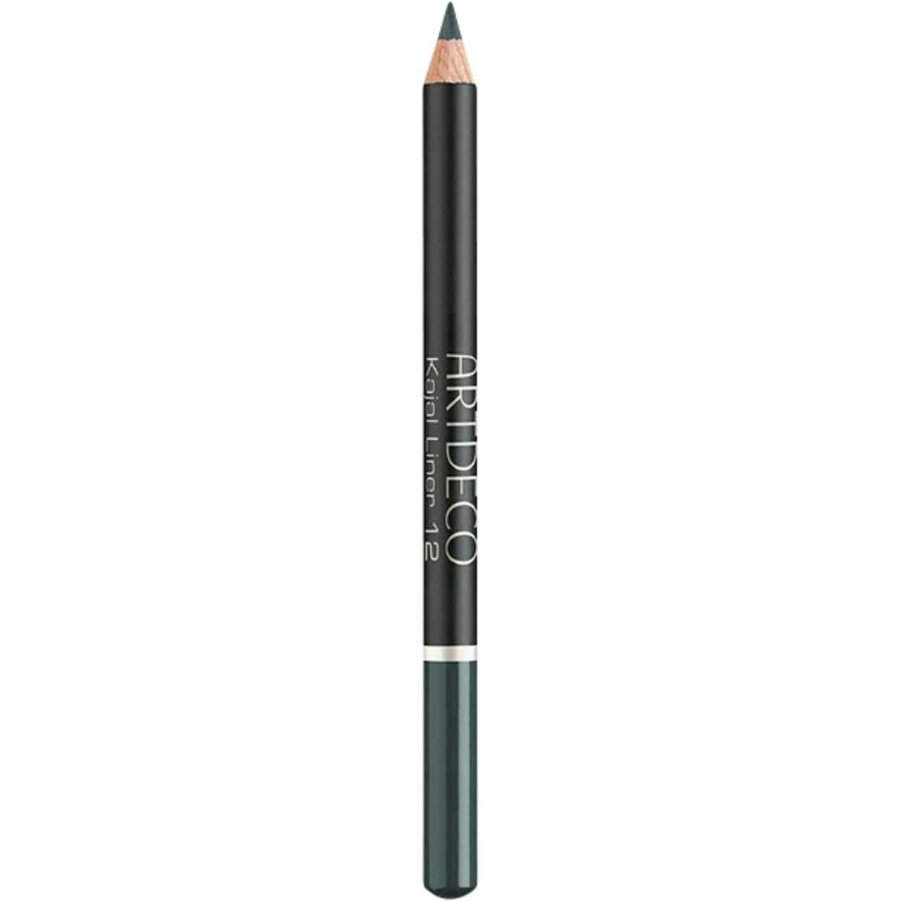 Kajal Liner Artdeco. Matita verde scuro con punta. Fusto nero con nome del prodotto e numero.