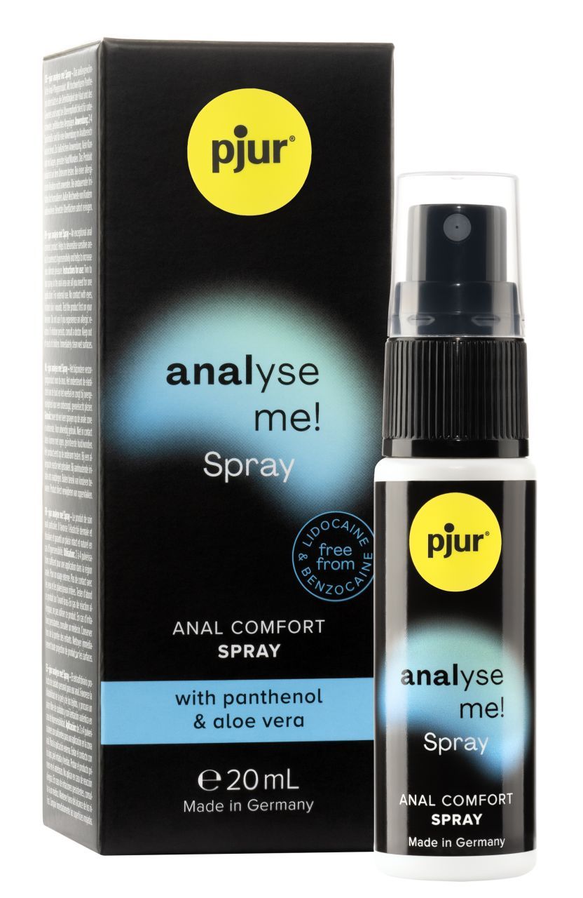 Flacone e confezione pjur® ANALYSE ME! Anal Comfort Spray, 20ml.