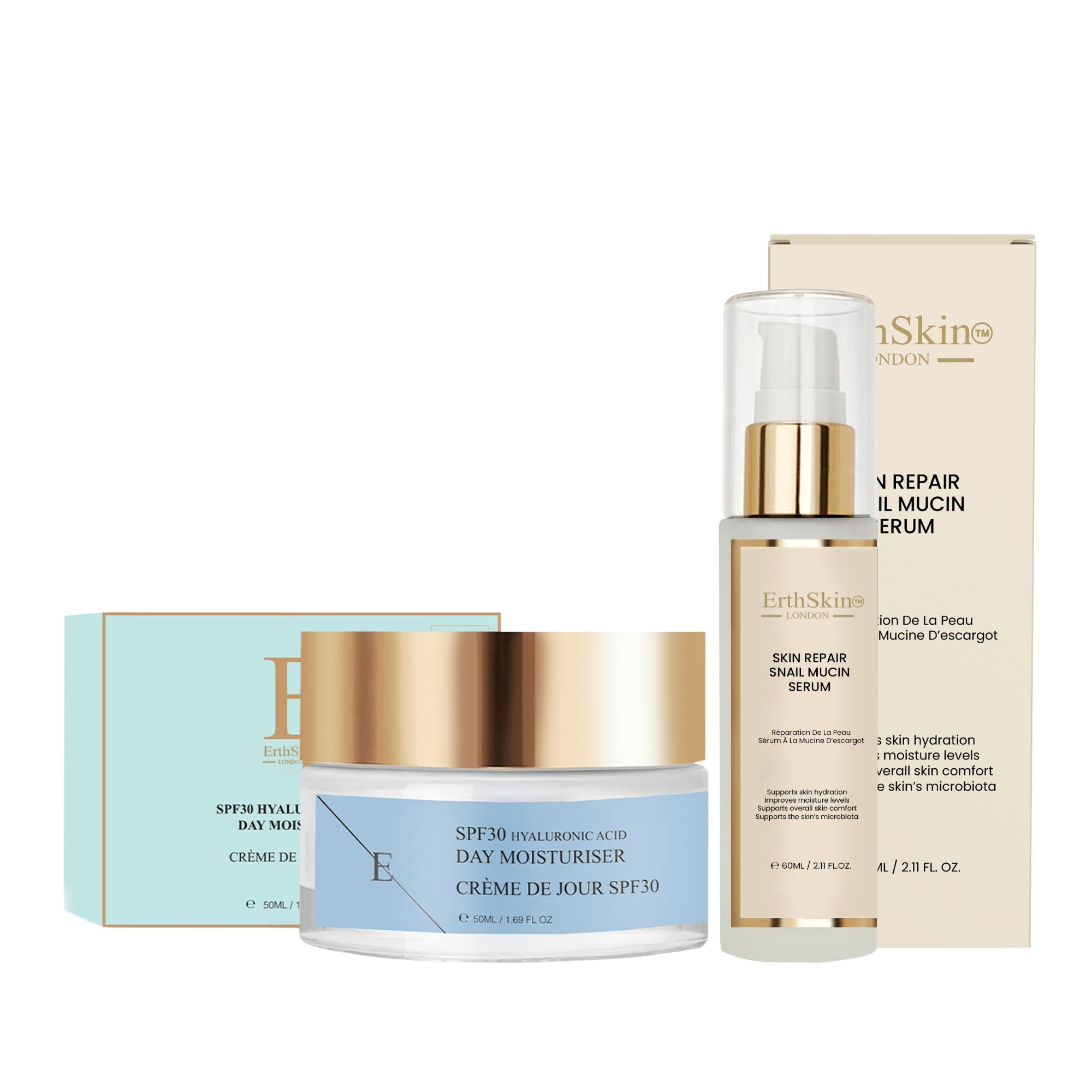ErthSkin London 2x Crema riparatrice alla bava di lumaca