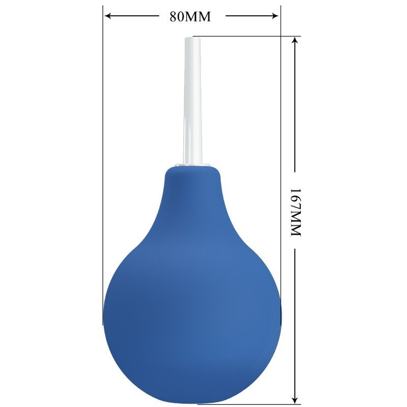 Confezione per doccia anale Mr Play Super Power, blu, con immagine del prodotto.