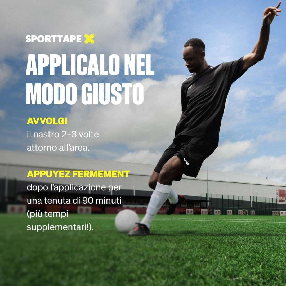 SPORTTAPE Bendaggio Autoadesivo - 5 cm x 4,5 m Bianco