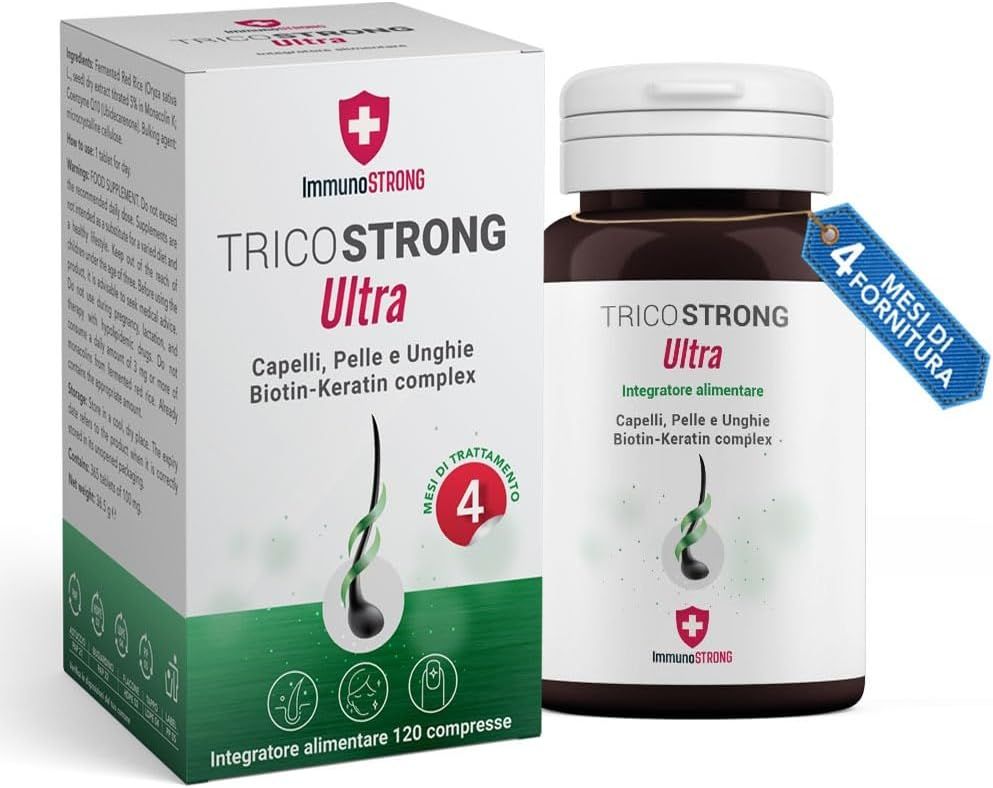 AMBIOPH - TricoSTRONG Ultra - Integratore Capelli Biotina Cheratina Complex