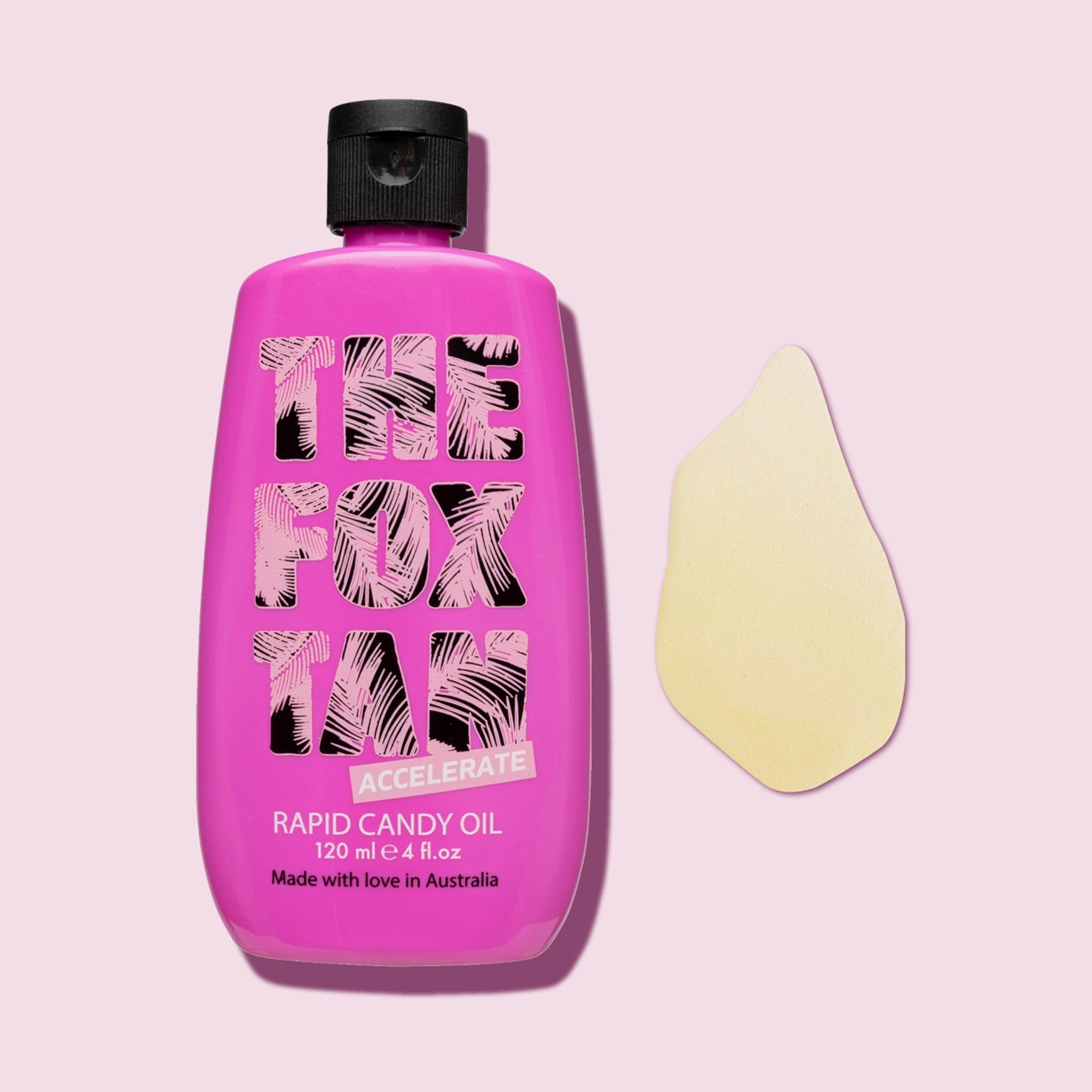 The Fox Tan Rapid Candy Oil, acceleratore dell'abbronzatura vegano, oli naturali, luminosità, 120ml