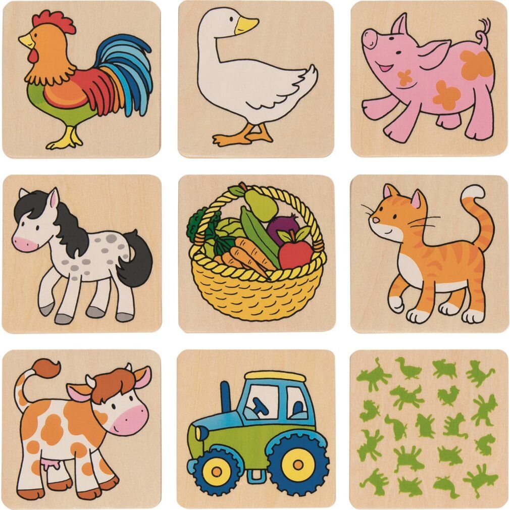 goki Wood Memory Game Farm ii