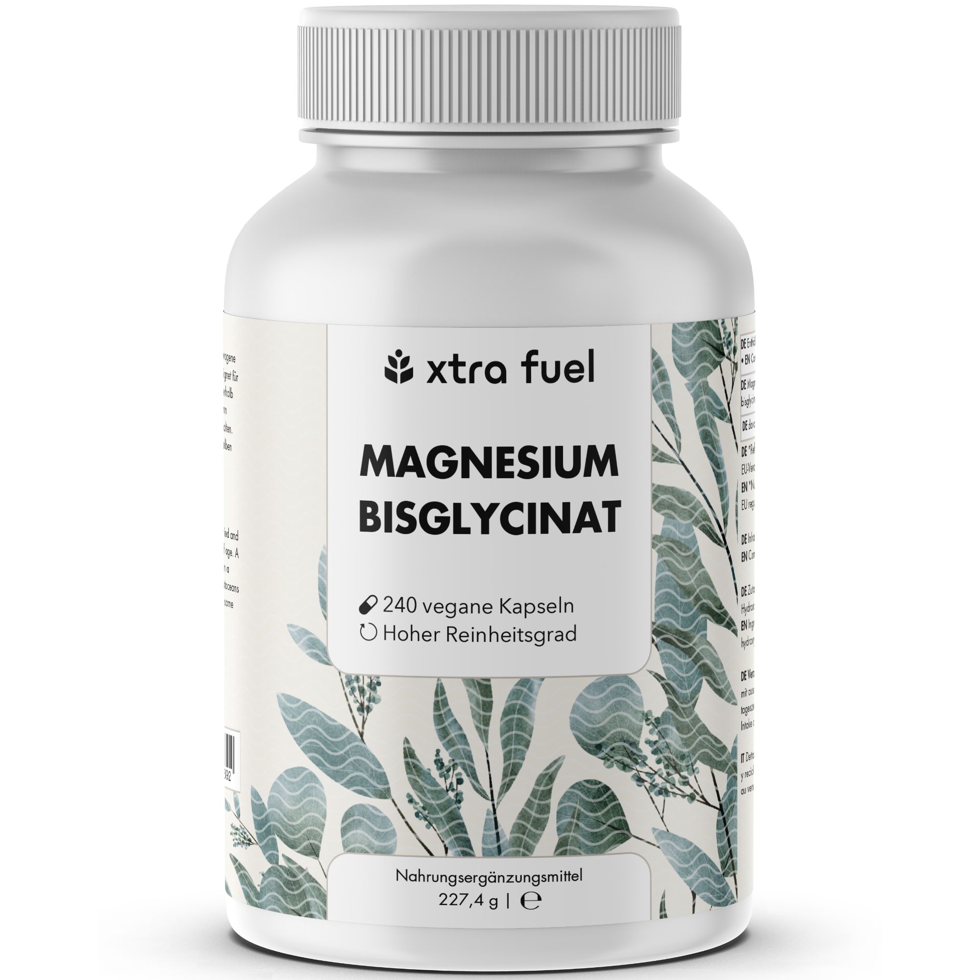 XTRA FUEL Magnesio Bisglicinato - Magnesio facilmente tollerabile da forma chelata consolidata