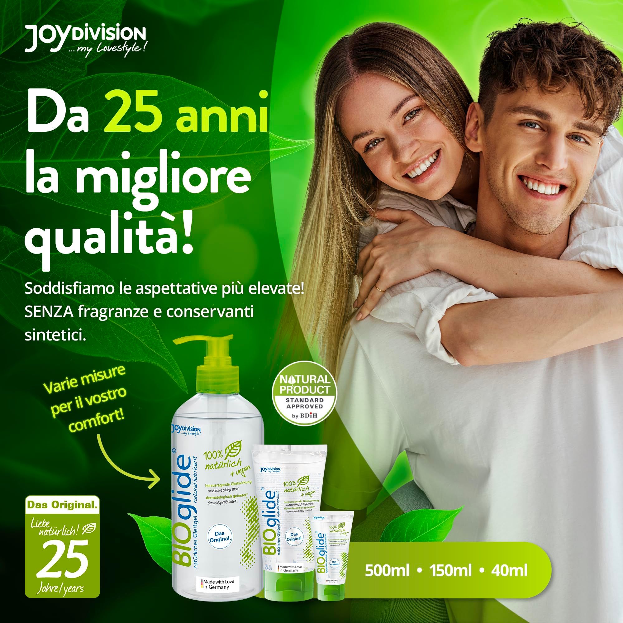Tubo BIOglide, "L'Originale", 100% biologico.