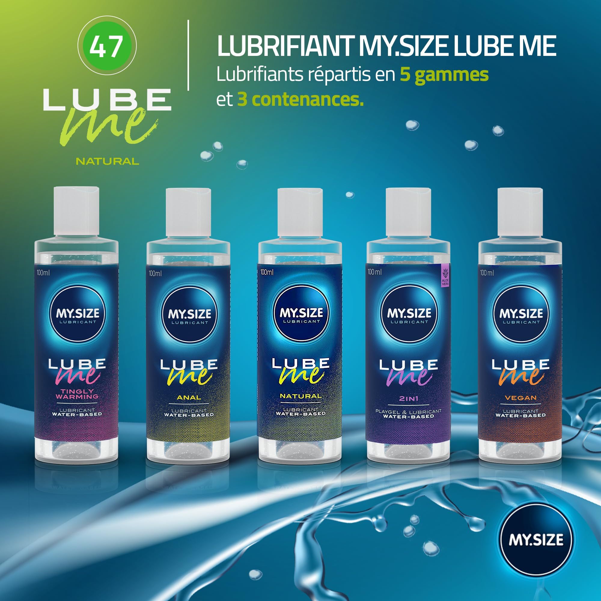 MY.SIZE PRO Preservativi + LUBE ME Natural + Body Candle Set