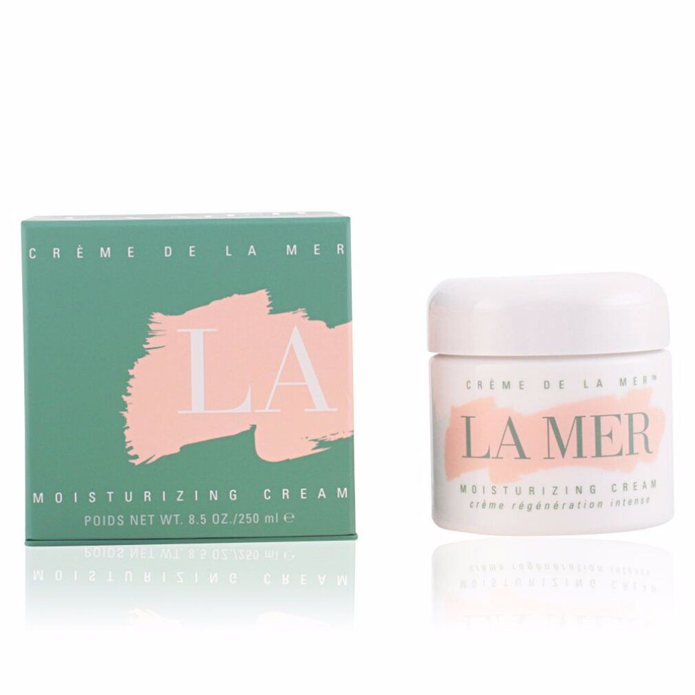 Scatola verde e vasetto bianco. Scritta: LA MER, moisturizing cream, crème régénération intense.