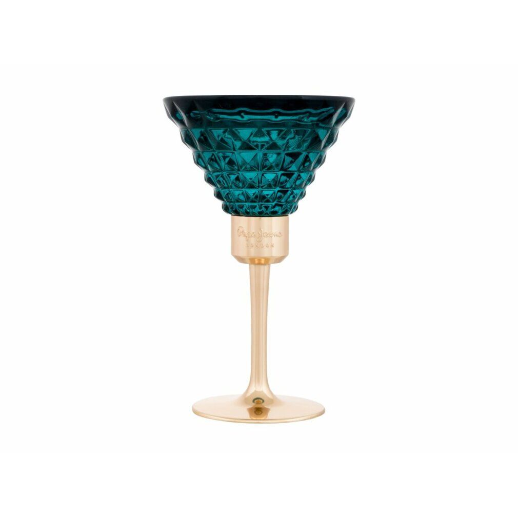 Flacone Pepe Jeans Celebrate Eau de Parfum a forma di bicchiere da cocktail con stelo e base dorati.