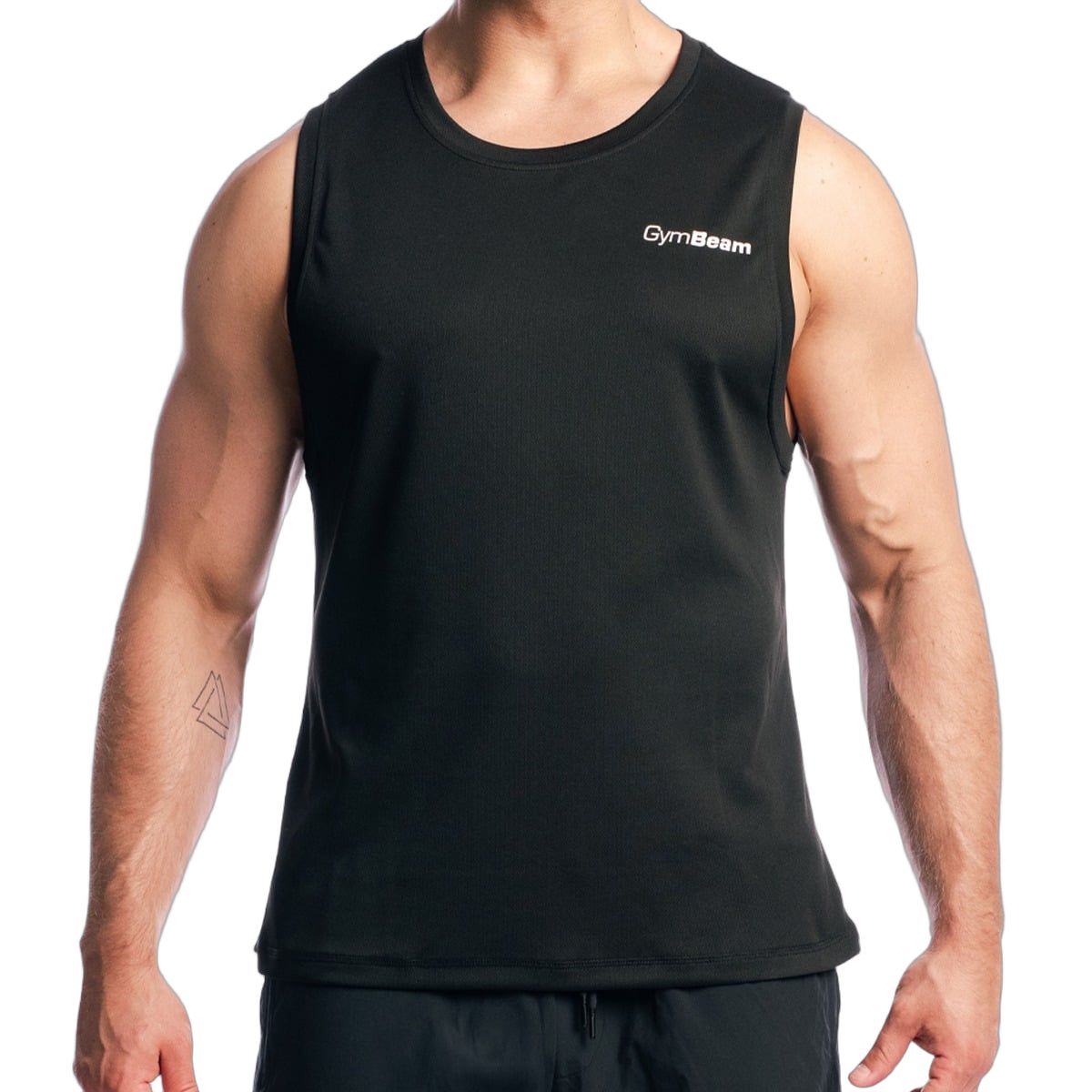 GymBeam Canotta uomo regular in mesh Base Black