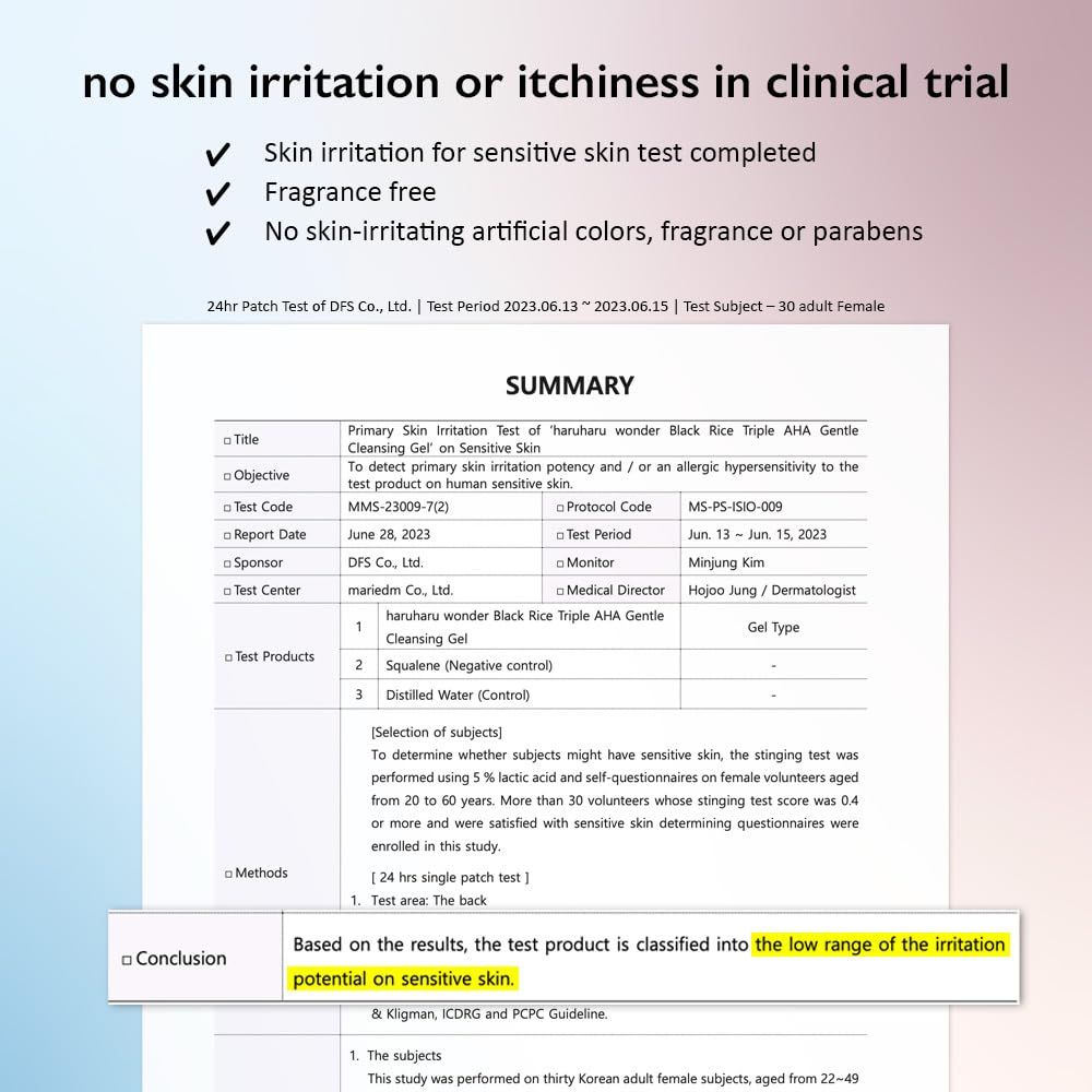 Riepilogo di un test clinico. Contiene informazioni sui risultati e la valutazione del prodotto.