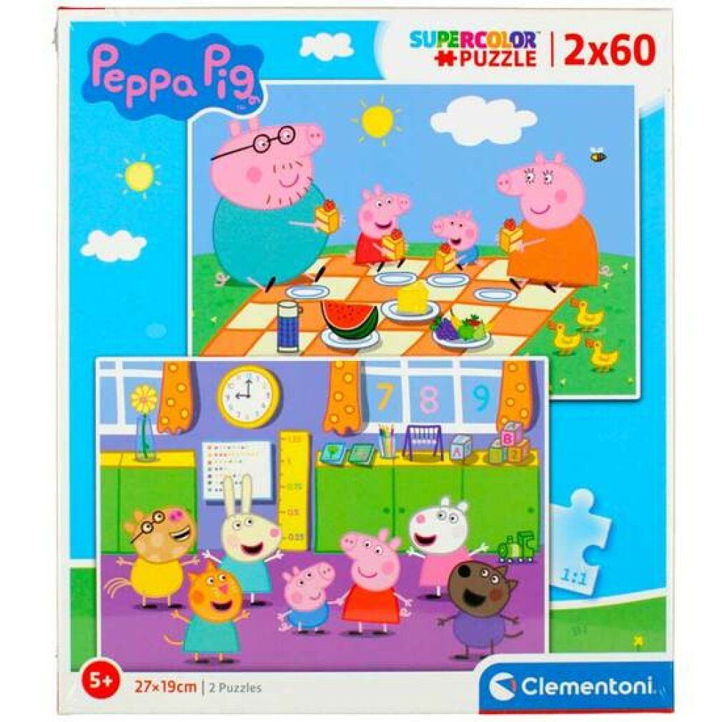 Clementoni Puzzle Peppa Pig, 2x60 pezzi.