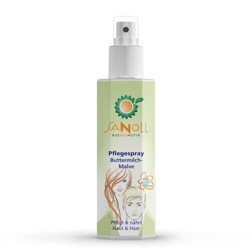 Spray trattante cosmetici biologici Sanoll al latte di burro e malva