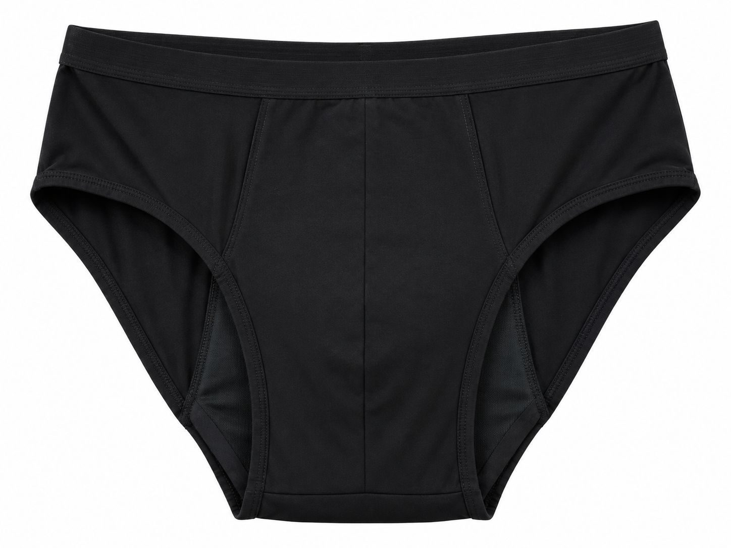 Slip assorbente uomo Bambookeda nero, lavabile e riutilizzabile.