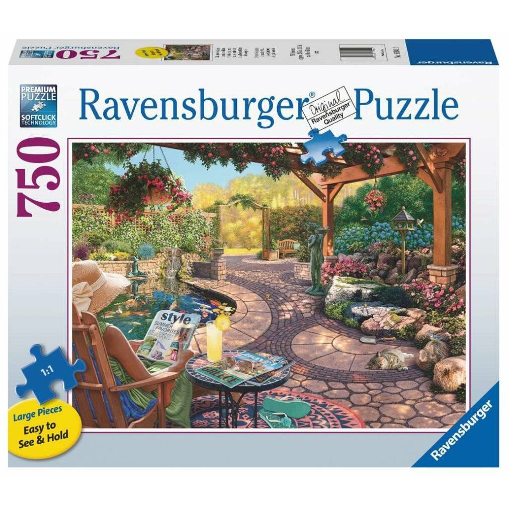 ravensburger Puzzle Gemütlichkeit im lauschigen Garten xl 750 pezzi