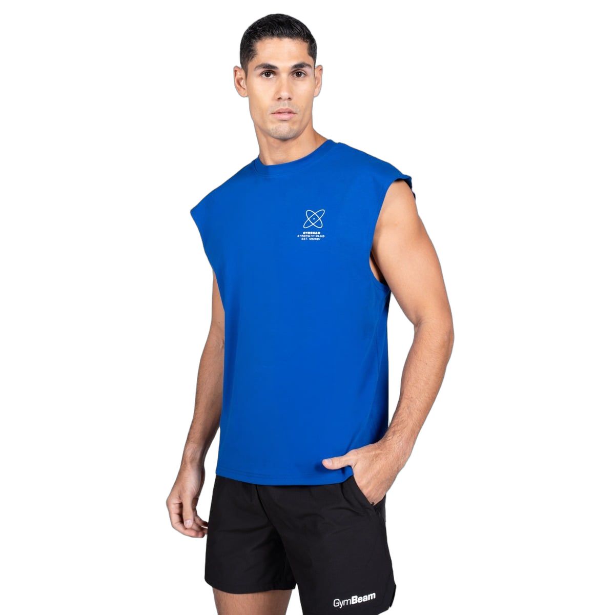 GymBeam Canotta uomo regular senza maniche Discipline blu