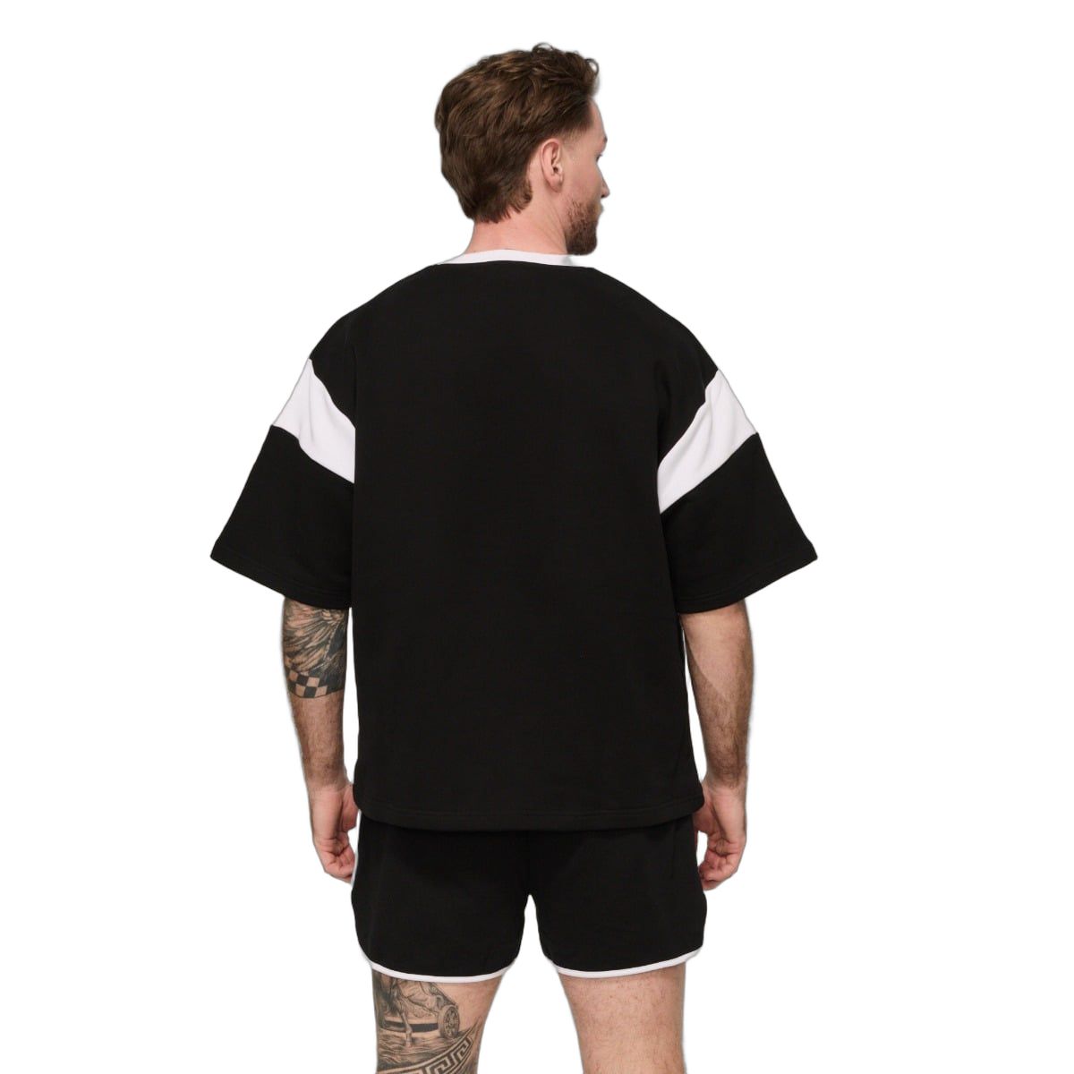 GymBeam Pantaloncini sportivi uomo oversize con tasche Varsity nero