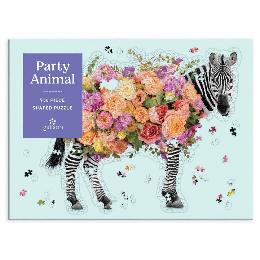 galison Puzzle a forma di animali da festa 750 pezzi