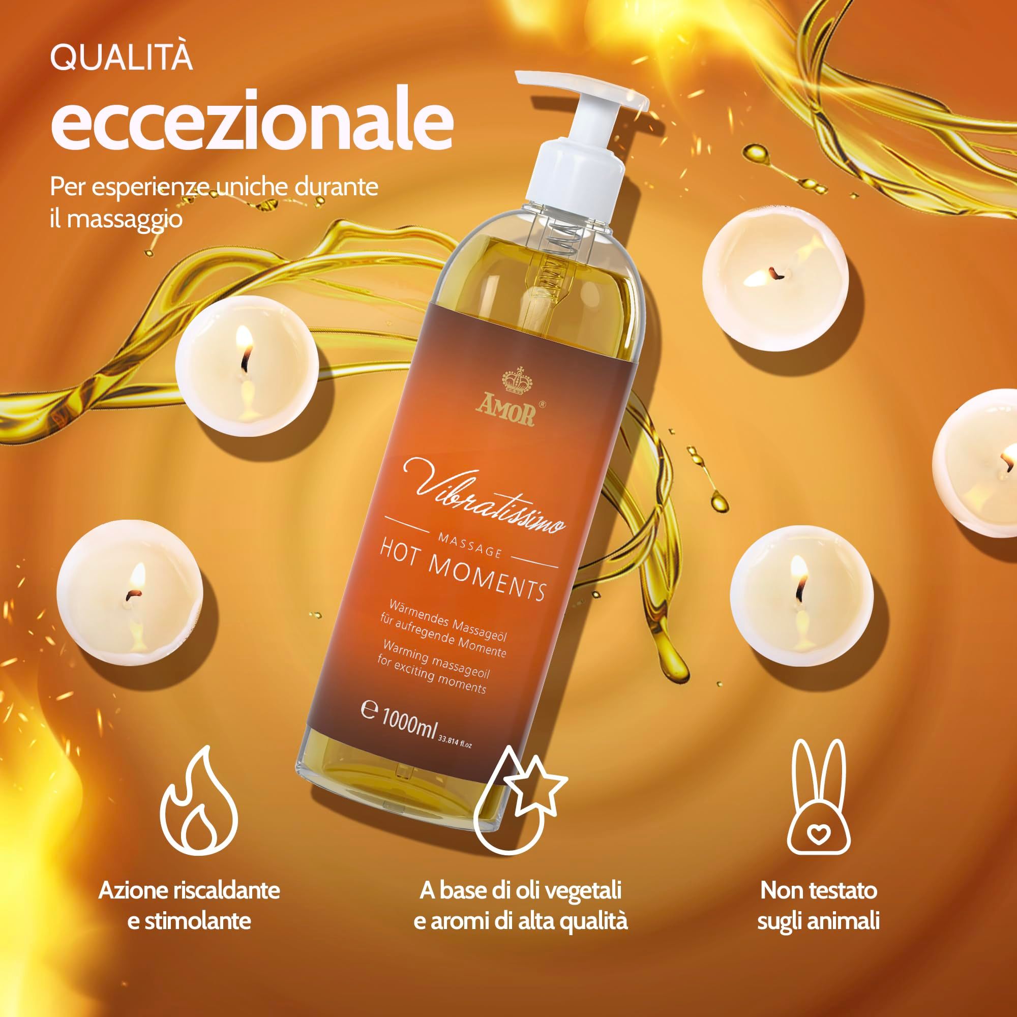 Vibratissimo Olio da Massaggio Hot Moments