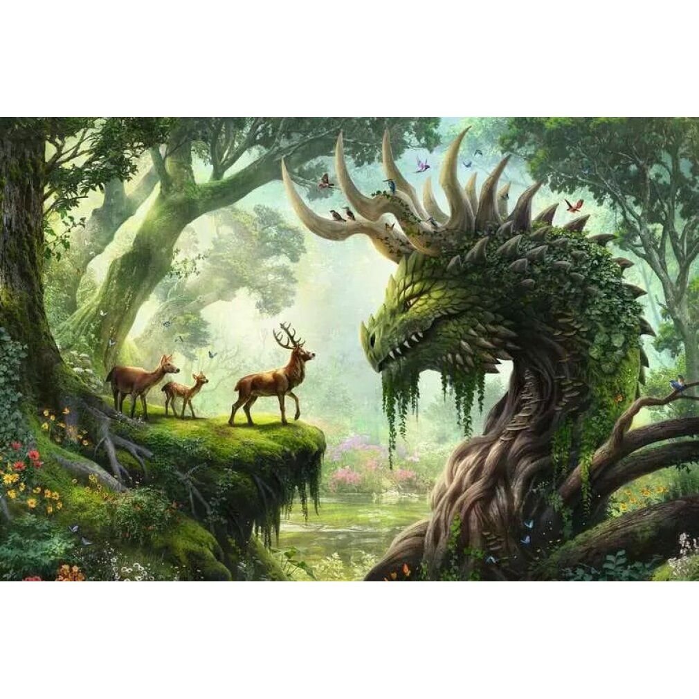 Ravensburger originale Un puzzle di qualità Il drago della foresta si sveglia (3000 pezzi)