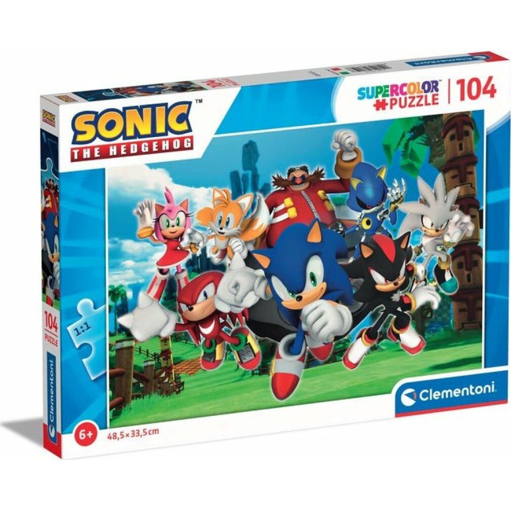 Gioco puzzle Clementoni Sonic, 104 pezzi.