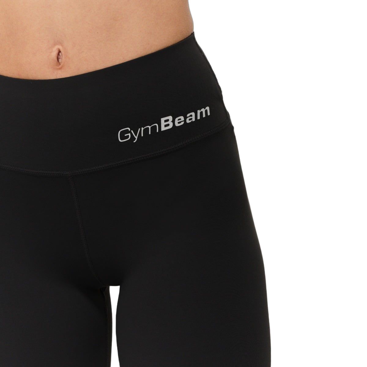 GymBeam Leggings donna BEAT Black a vita alta senza tasche