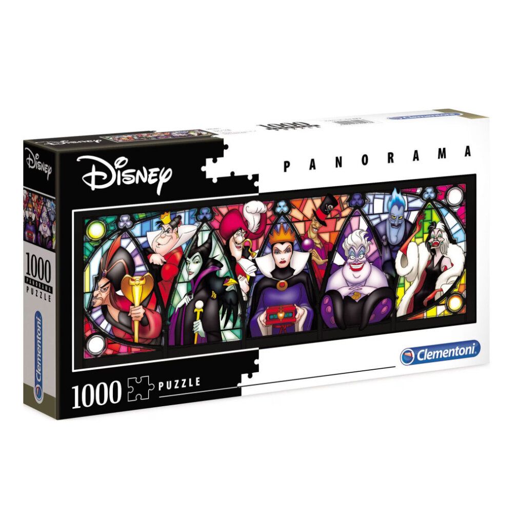 Clementoni 39516 - Villains Disney - Puzzle da 1000 pezzi - Collezione Panorama