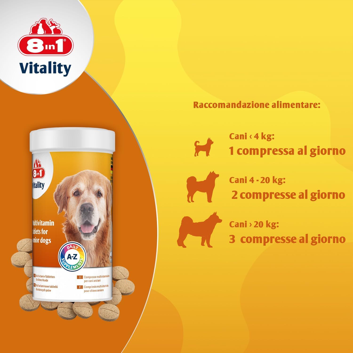 8in1 Compresse Multivitaminiche Senior