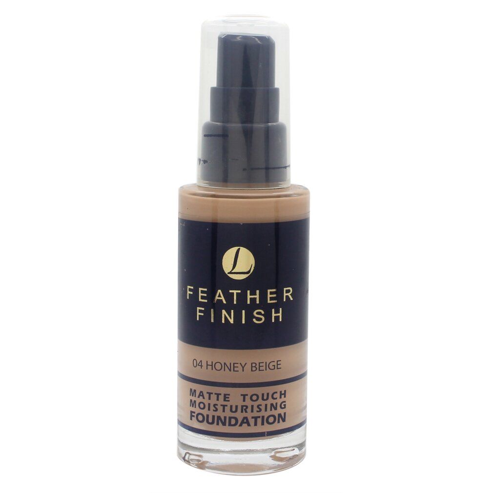 Fondotinta liquido in flacone con erogatore, tonalità 04 Honey Beige, "Matte Touch Moisturising Foundation".