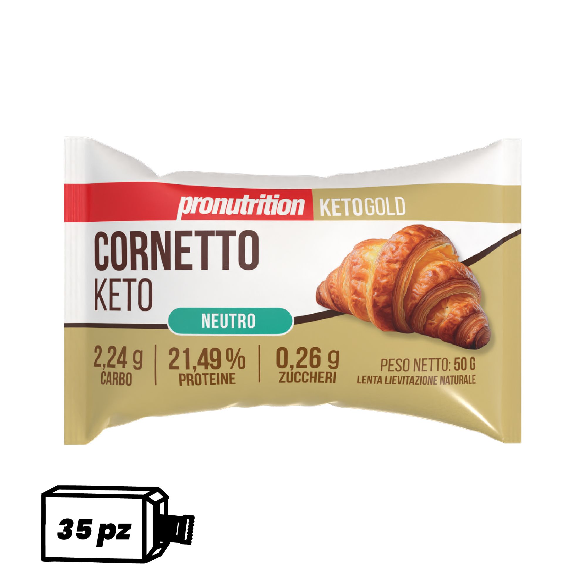 Pronutrition Cornetto keto multicereali (35 pezzi x 50 gr, Vuoto)